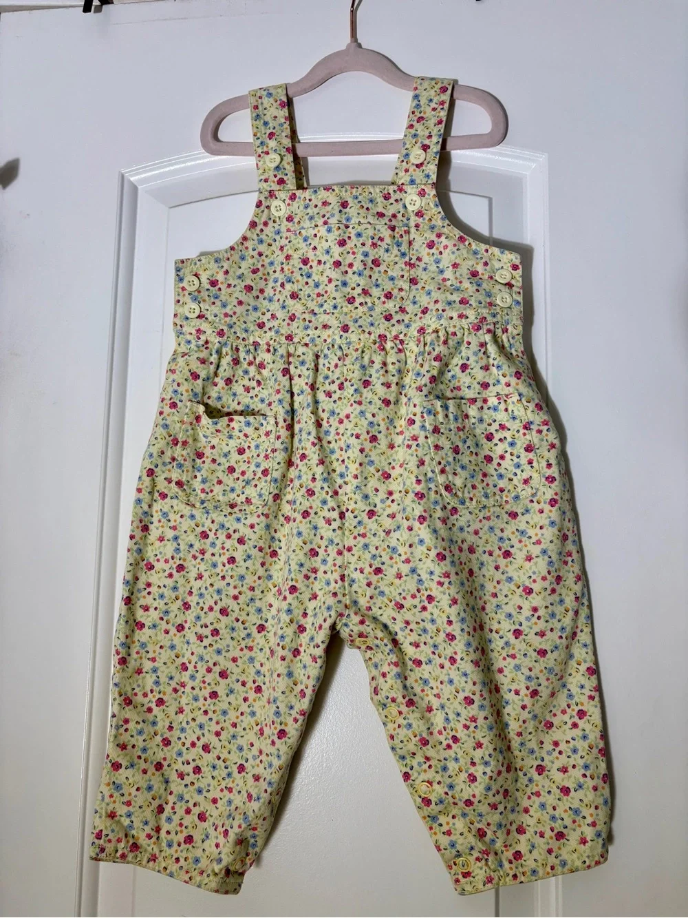 Vintage Oshkosh Yellow Floral Girls' Overalls